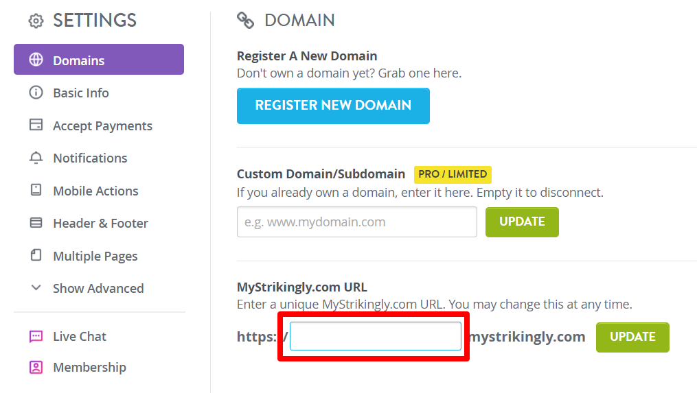 Create Strikingly Domain Create Strikingly Domain